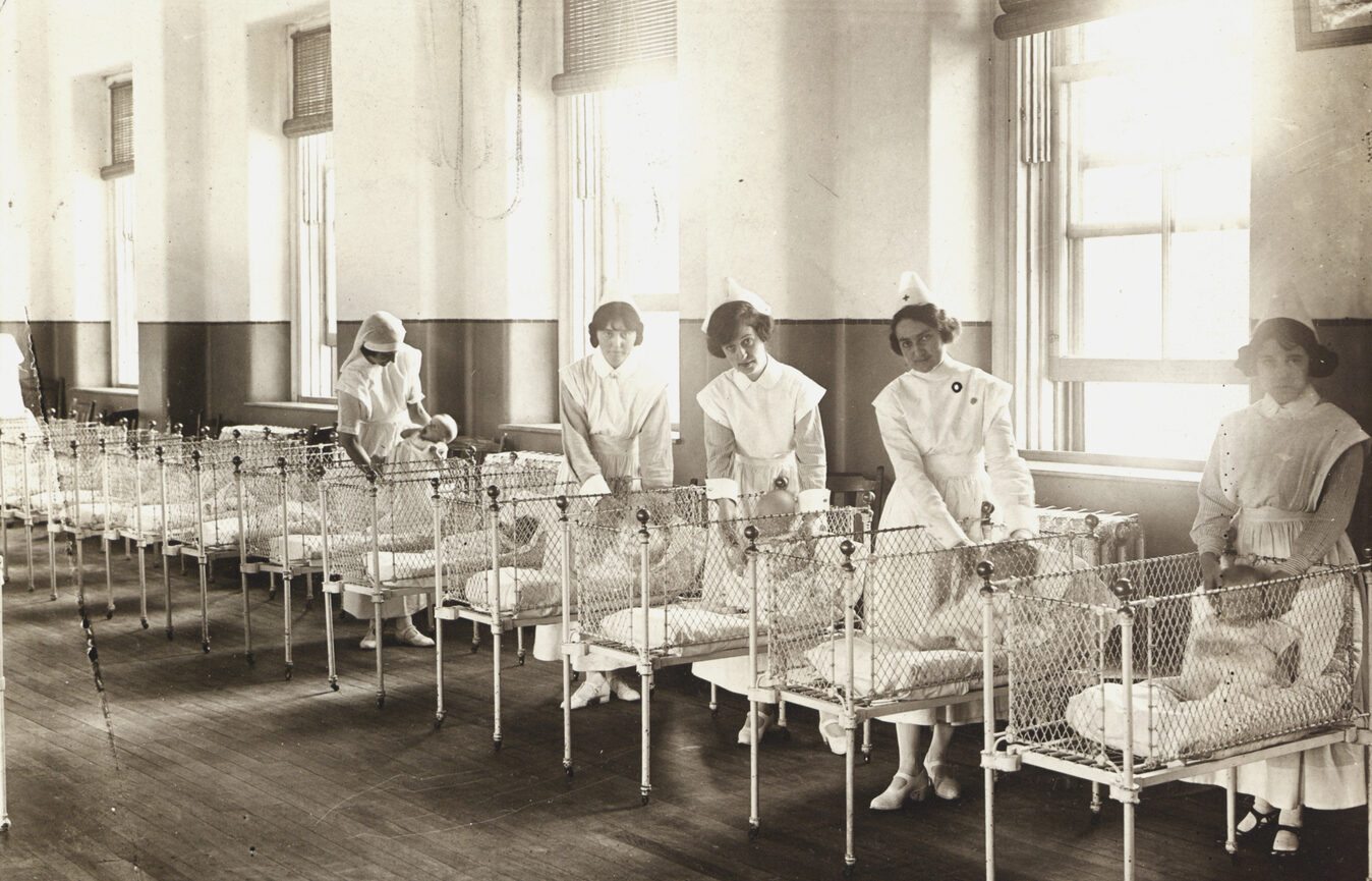 Pouponnière de La Miséricorde, vers 1920.