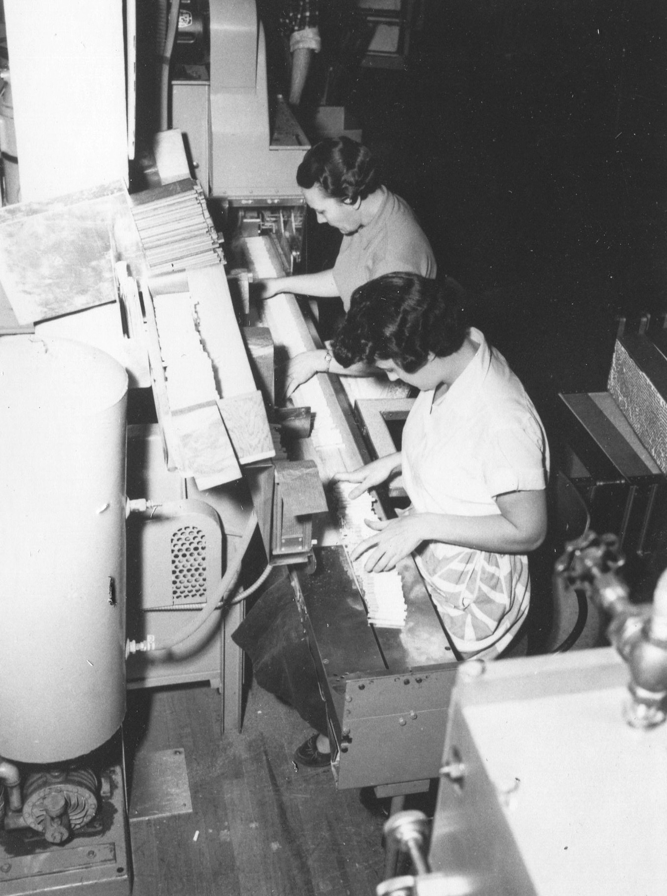 Cigarette production workers, circa 1965.